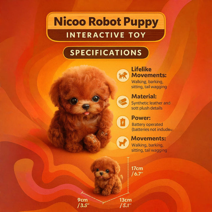Children's interactive puppy robot pet, a realistic electronic dog toy that walks and barks.