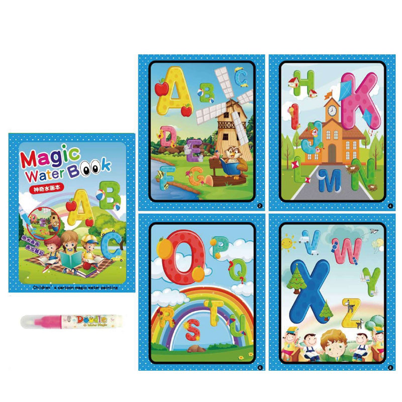 Magic Water Coloring Book featuring various fruits and vegetables for early learning