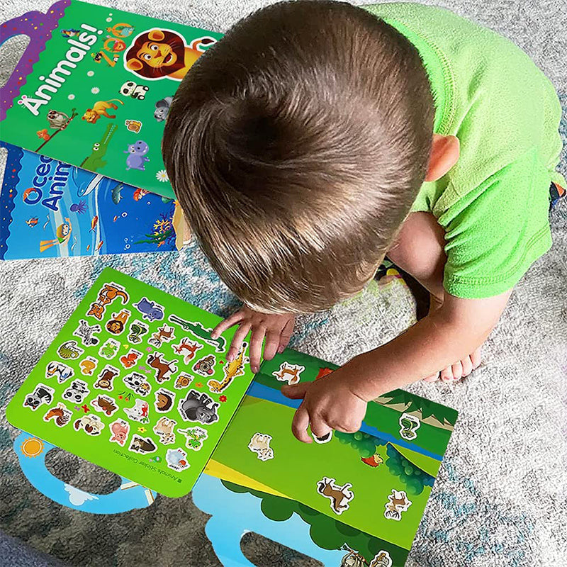 Durable Reusable Sticker Activity Book for toddlers, designed for repeated play and learning