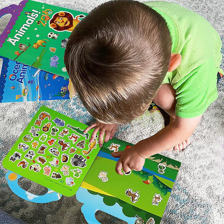 Durable Reusable Sticker Activity Book for toddlers, designed for repeated play and learning