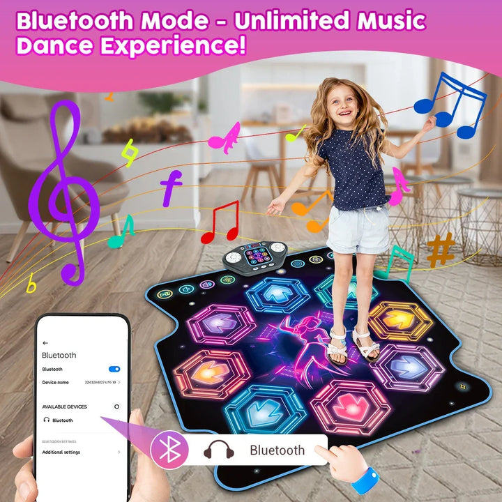 Bluetooth-enabled RhythmoStep LED activity mat for kids, offering engaging interactive play & indoor fun.