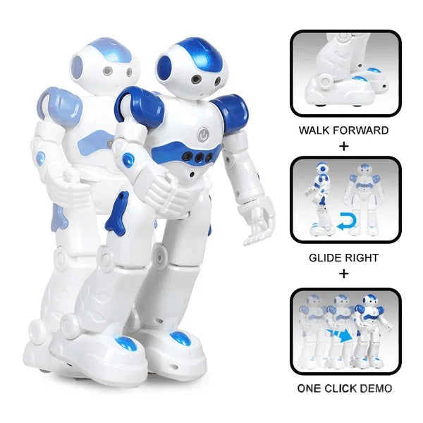 Highly interactive kids' robot toy, responds to gestures for engaging fun and learning.