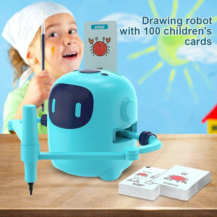 Children's educational drawing robot toy, develops motor skills & artistic creativity in kids.