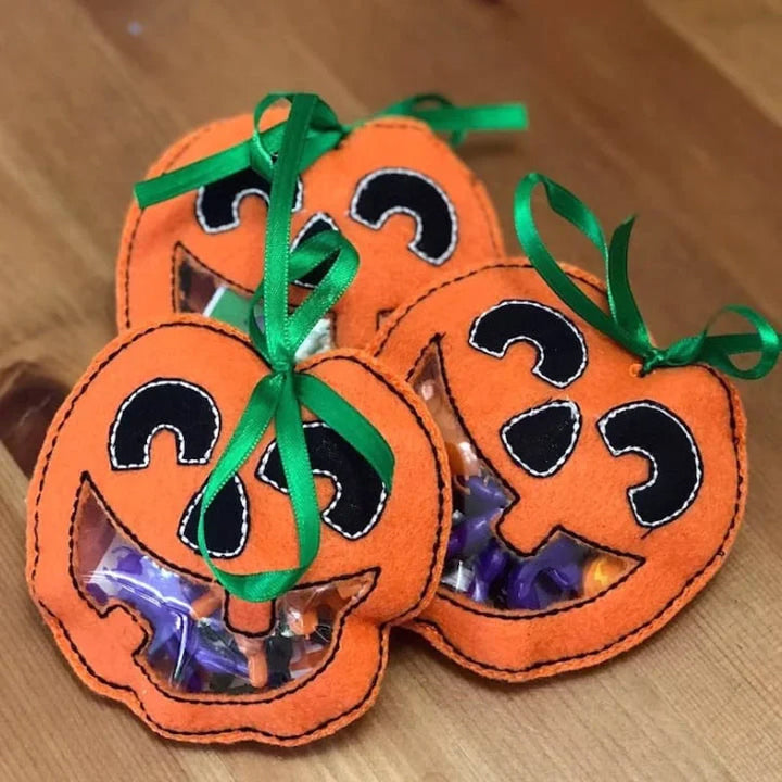 Illustration of a cute ghost on a kids' Halloween treat bag, perfect for a child's spooky party