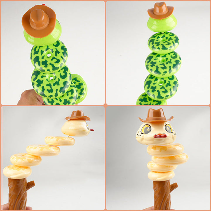 Interactive snake toy with whistle, showing wiggle action, ideal for fun outdoor play for kids