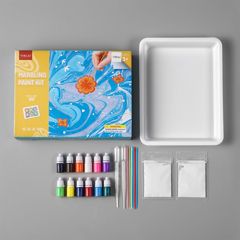 Educational and creative Water Marbling Art Kit for kids, perfect for a non-toxic painting activity