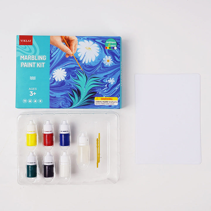 Gift-ready Kids' Water Marbling Paint Art Kit, promoting creative painting and DIY craft fun