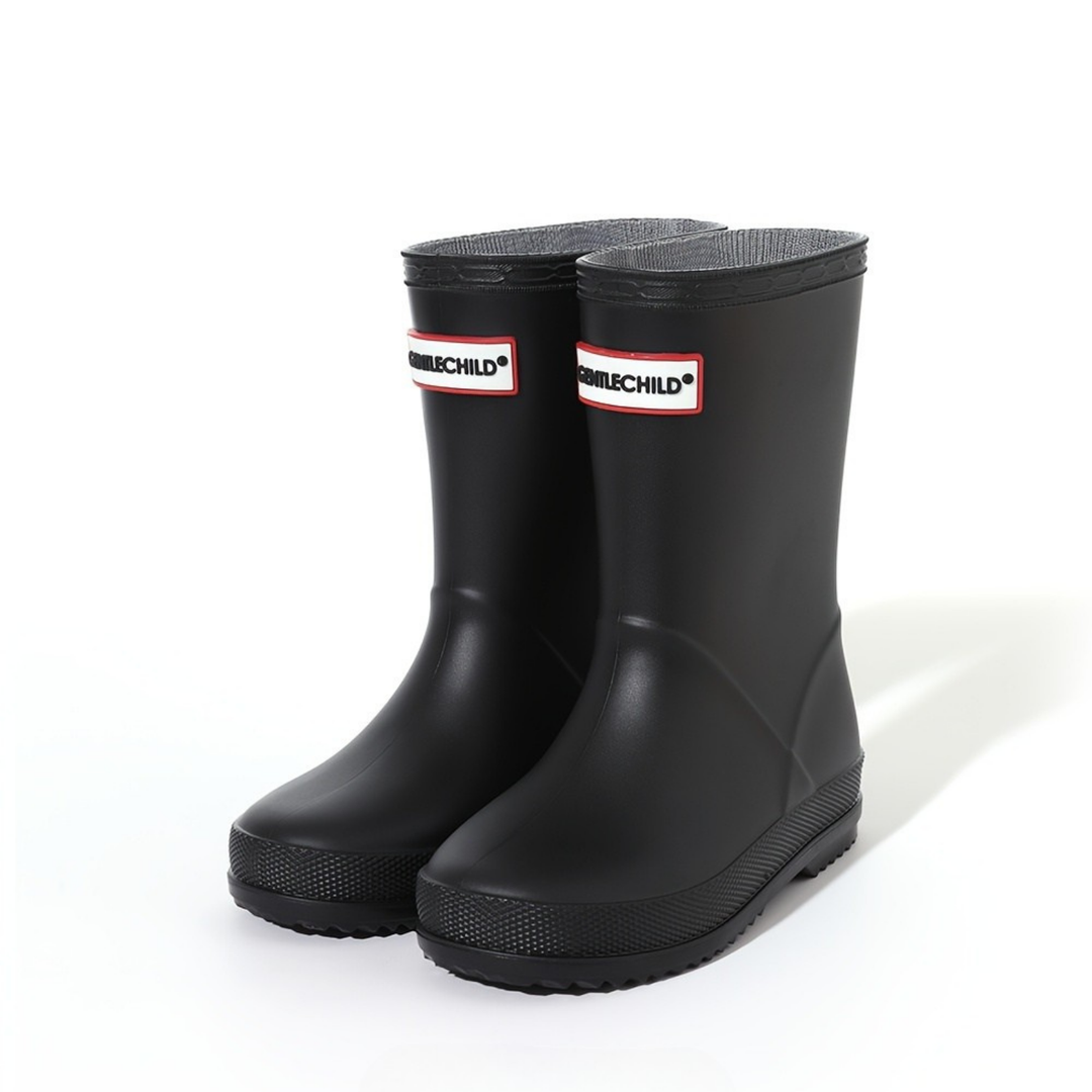 Kids' waterproof rain boots, durable & non-slip wellies for outdoor play.