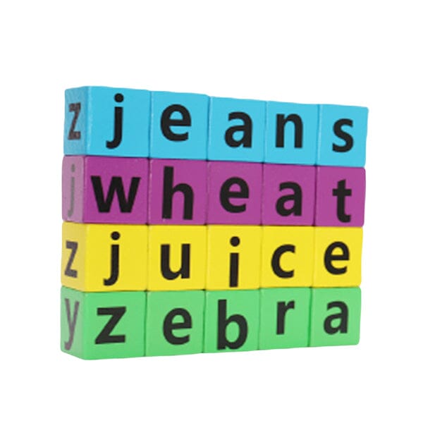 Isolated image of a single wooden letter block 'A' from the educational alphabet set