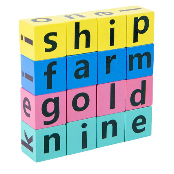 Educational wooden spelling game for kids, alphabet puzzle blocks, early learning toy