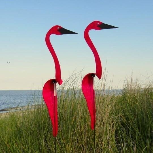 Flamingo wind spinner, intricate kinetic swirl design, perfect for garden, patio, or outdoor decor