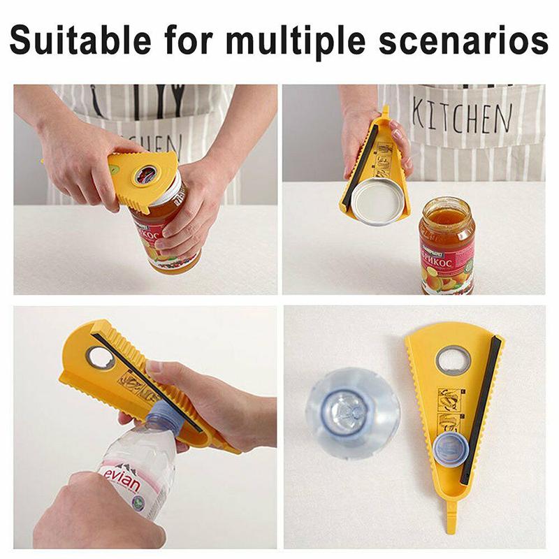 Ergonomic kitchen opener designed for easy grip, anti-slip jar and bottle opening