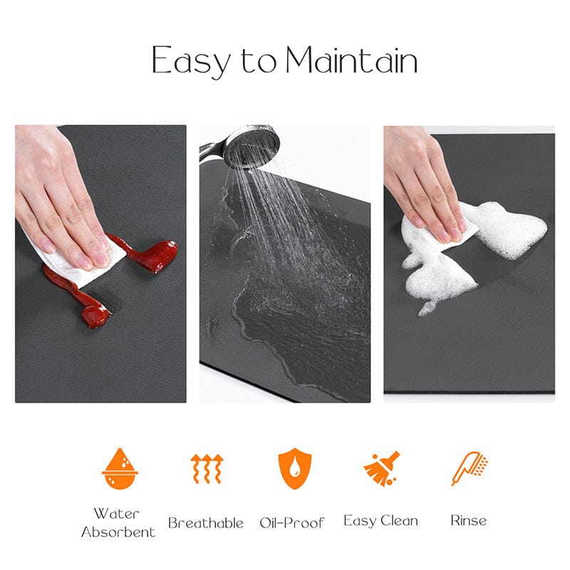 Non-slip dish drying mat keeps items secure, essential home kitchen accessory