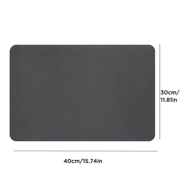 Versatile kitchen accessory: absorbent dish drying mat for various kitchenware