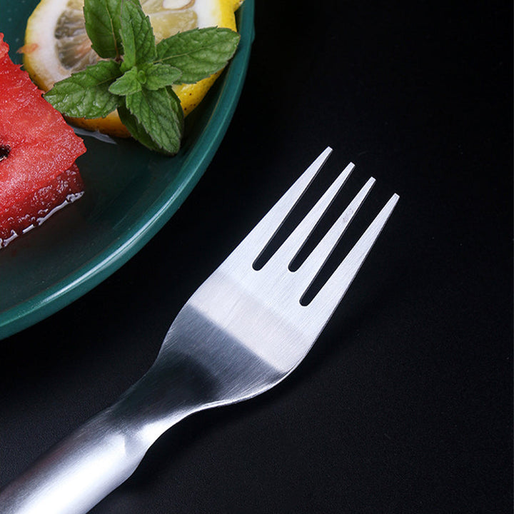 Multifunctional watermelon fork & slicer, safe and efficient fruit preparation, modern kitchen tool