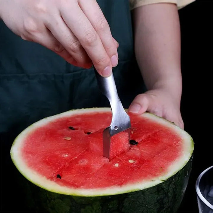 Watermelon 'Windmill' Slicer, innovative stainless steel tool for perfect cubes, fast & efficient