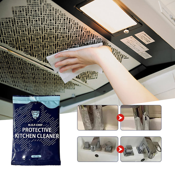 Degreaser cleaner bottle with 'Multipurpose' and 'Household' tags, versatile kitchen & home stain remover