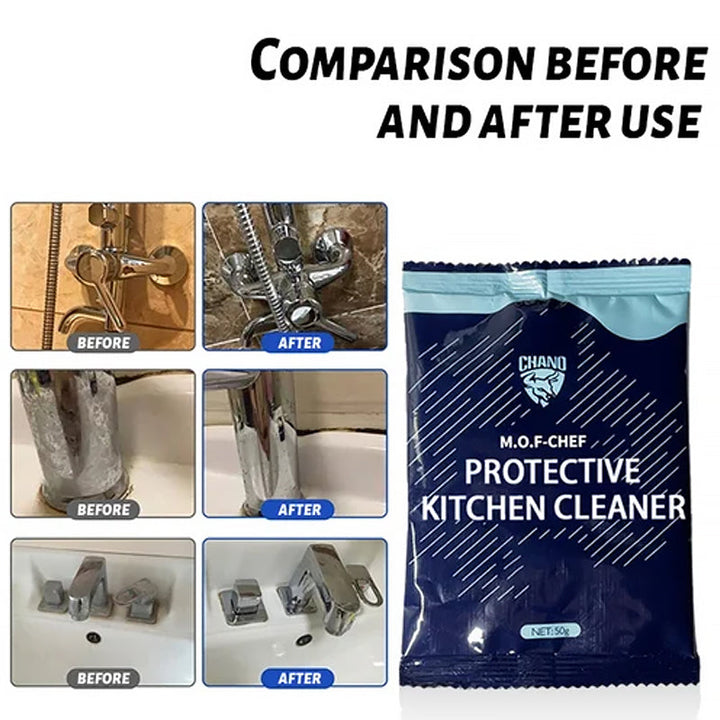 Degreaser cleaner dissolving stubborn kitchen grease on an oven rack, powerful household stain remover