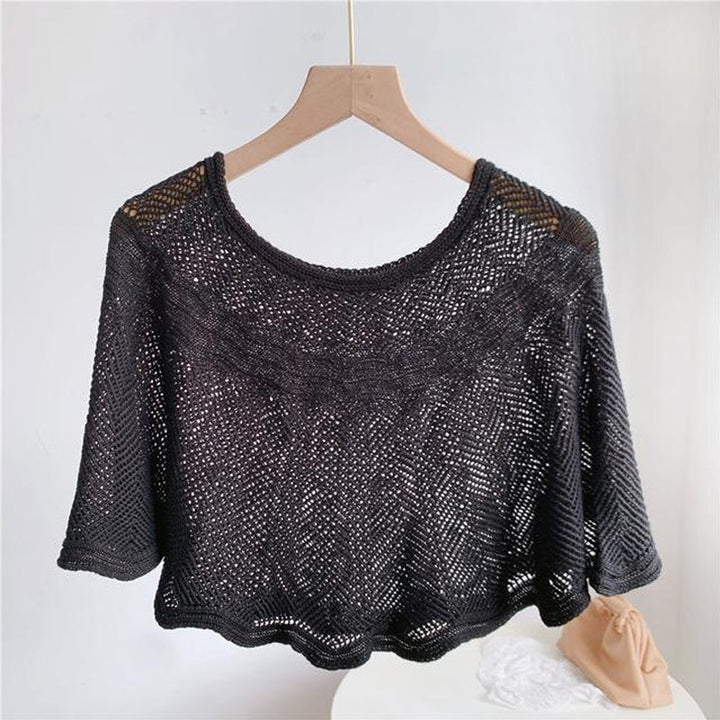 Fashionable women's UV protection ice silk scarf. Knit design, perfect for sun.