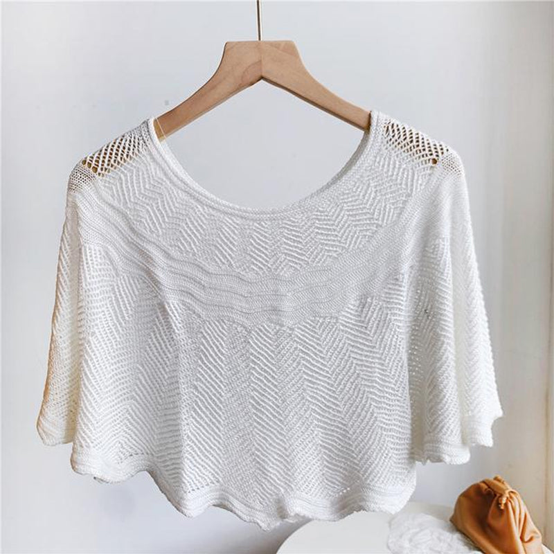 Soft ice silk knit scarf for ladies, offering essential UV and sun protection.