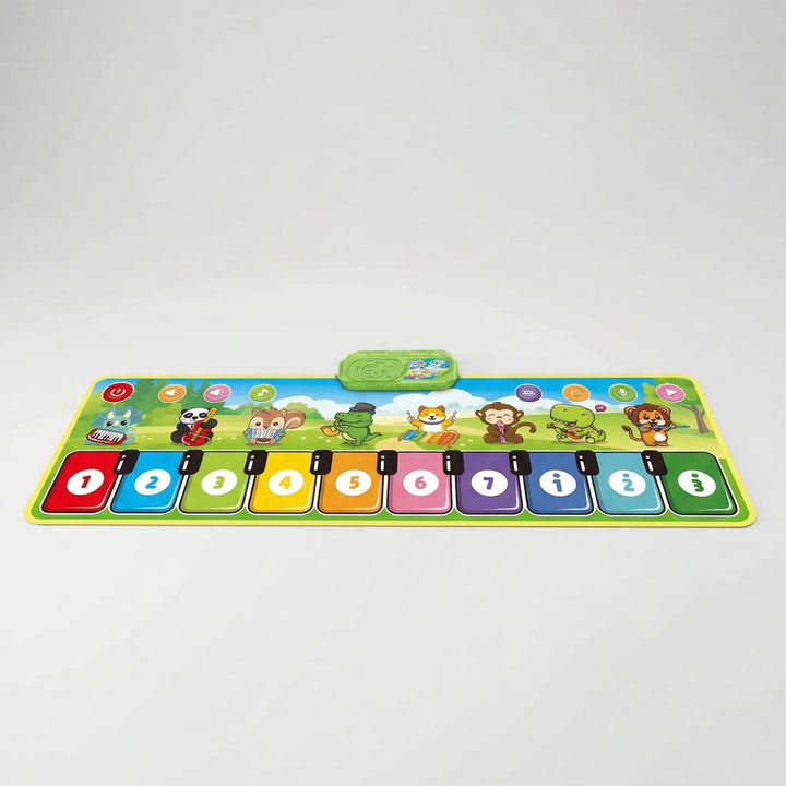 Flowique interactive musical play mat area rug for kids. Large toddler learning toy for educational dance & play.