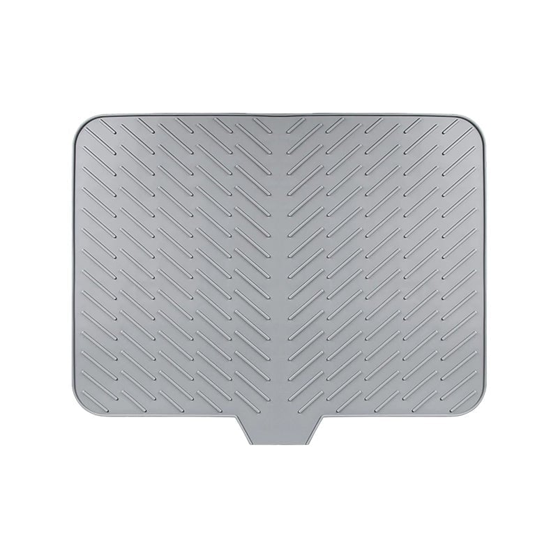 Silicone dish drainer mat, purple, holding delicate wine glasses securely, kitchen organization, scratch-proof