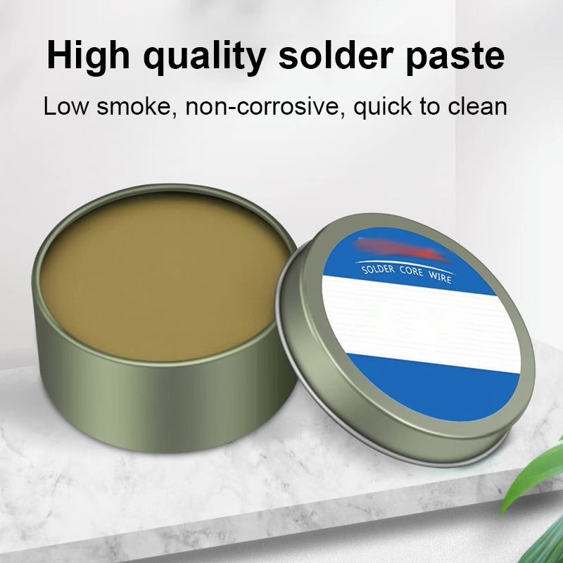 Detailed image of lead-free solder paste syringe, ideal hand tool for fine soldering tasks
