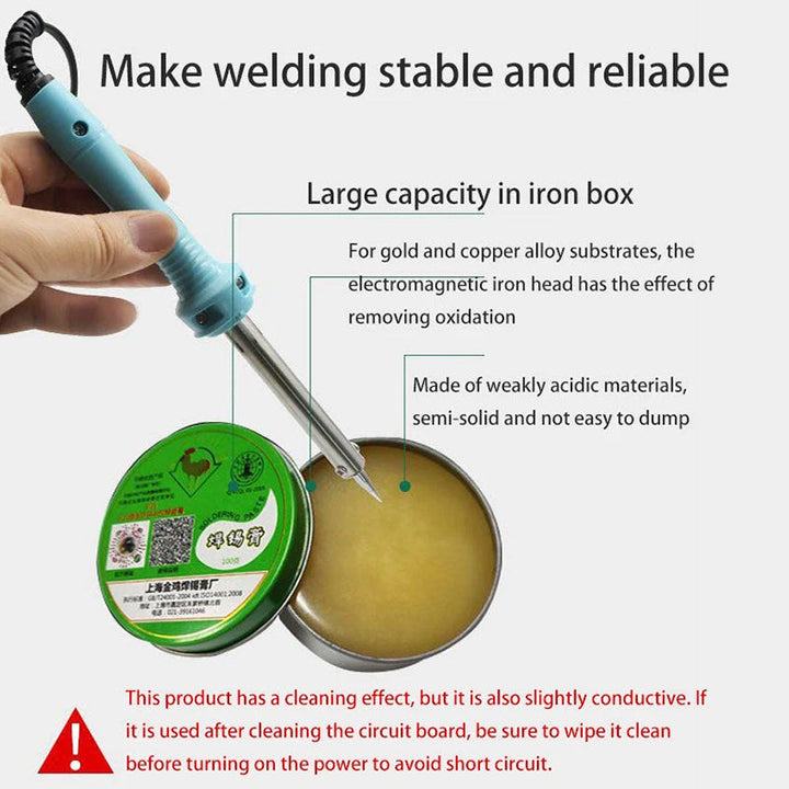 Versatile lead-free solder paste syringe, great for electronics hobbies and jewelry making
