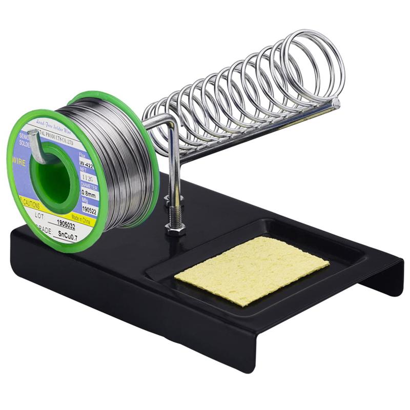 Close-up of lead-free solder wire, showing smooth composition for clean electronic joints.