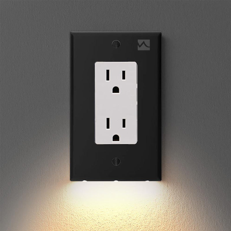 Transform outlets into safe guides with this LED night light wall plate, auto-on/off for efficiency