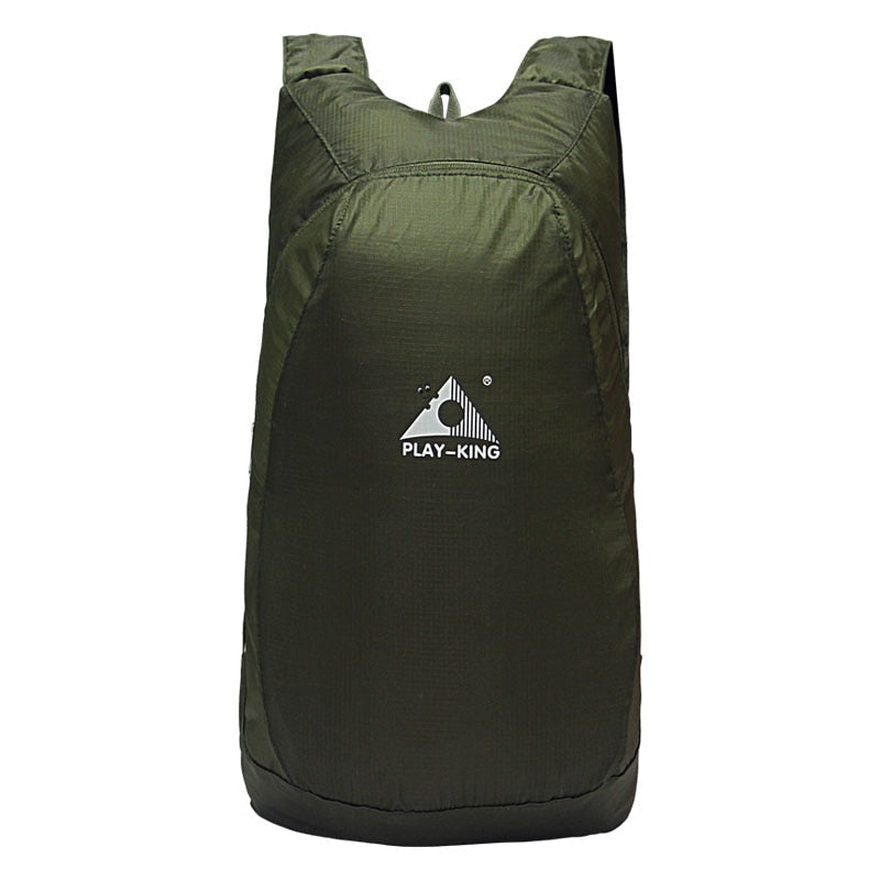 Versatile unisex 20L foldable backpack, lightweight and water-resistant for travel, hiking, or daily use.