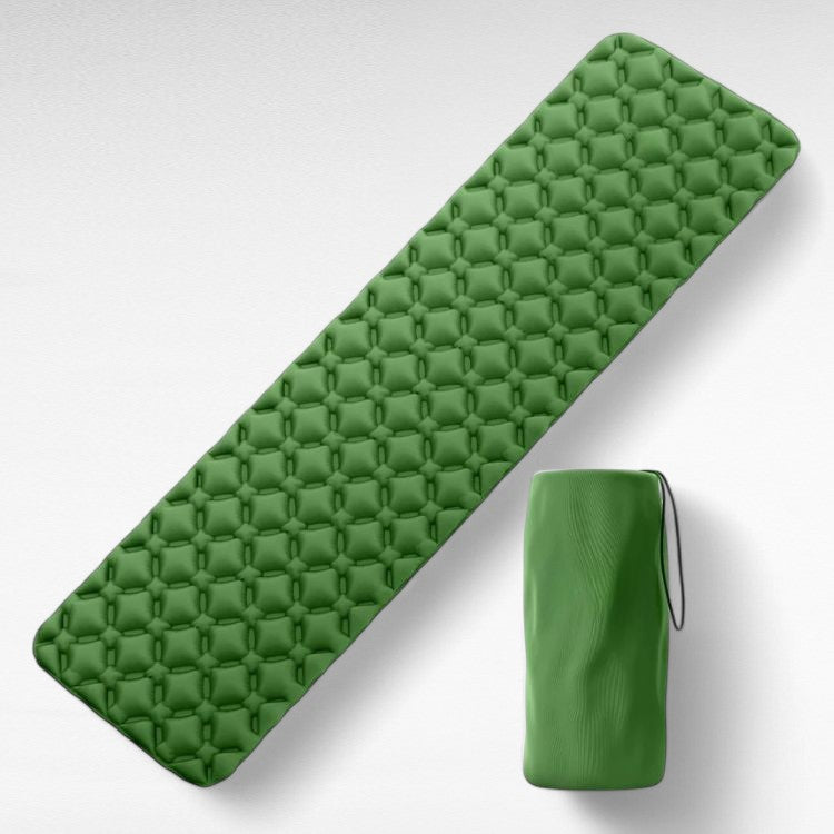 Easy-to-inflate outdoor air mattress for quick setup during camping & hiking trips.