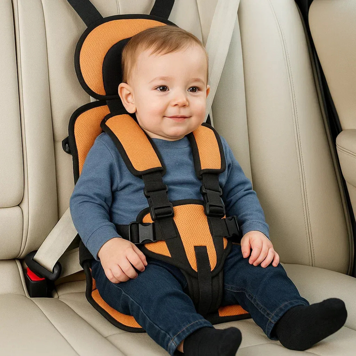 Compact kids' travel safety harness. Portable child car seat accessory for easy use in various vehicles, enhancing safety.