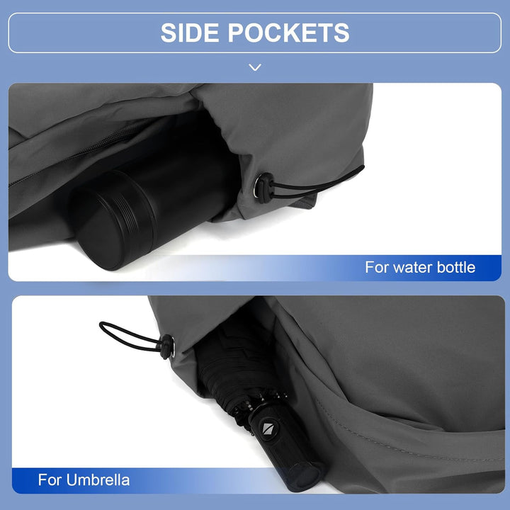 Lightweight water-resistant backpack, organized for work, school or travel.