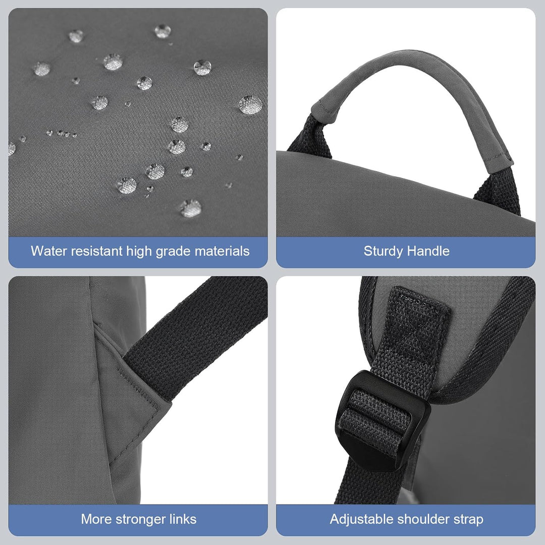 Water-resistant school backpack for laptop & essentials, lightweight build.