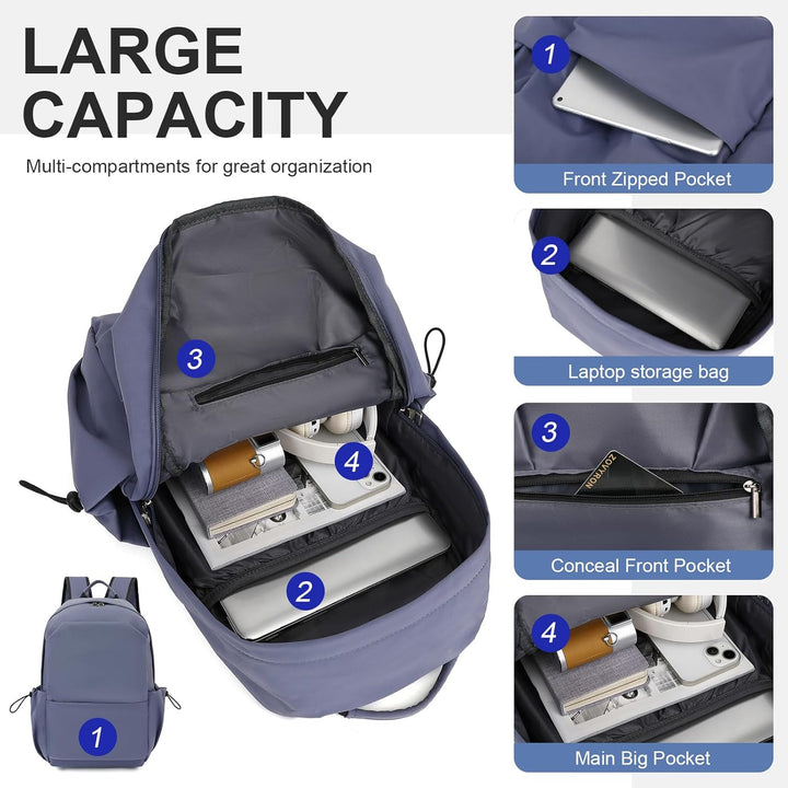 Unisex laptop travel backpack, organized, water-resistant for any adventure.