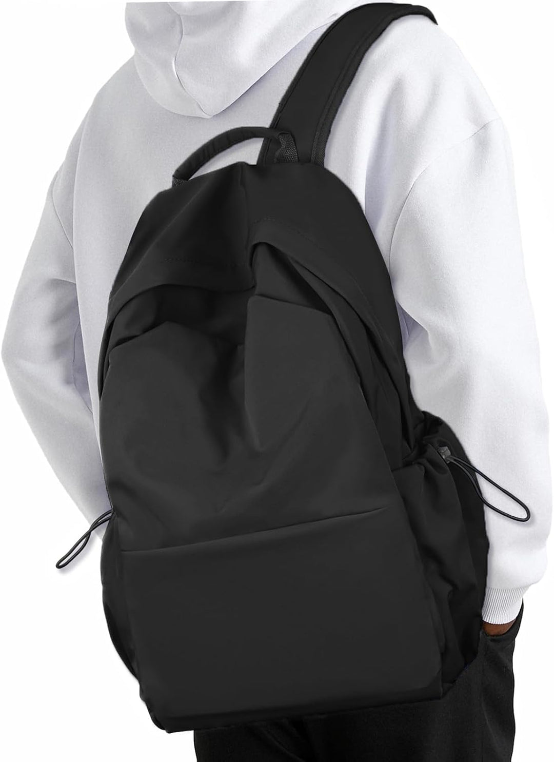 Lightweight water-resistant travel pack, organized for short trips.