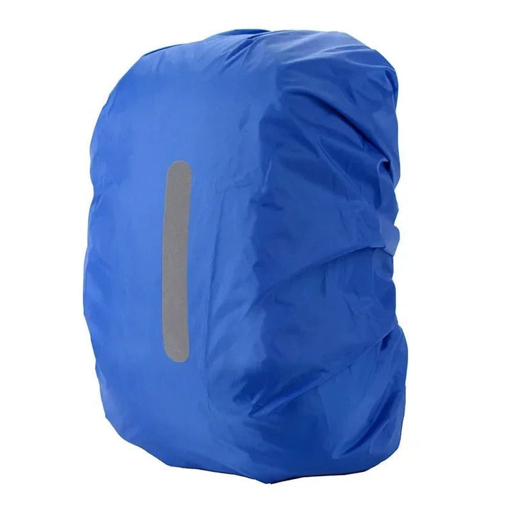 Versatile waterproof backpack rain cover featuring adjustable fit & reflective safety.