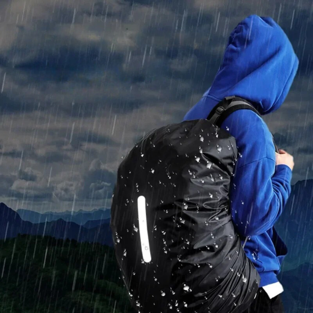 Keep your gear dry: waterproof backpack cover with high-visibility reflective strips.