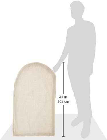 Zipped linen garment cover for dust-proof protection of suits, dresses & coats. Perfect for wardrobe & seasonal storage.