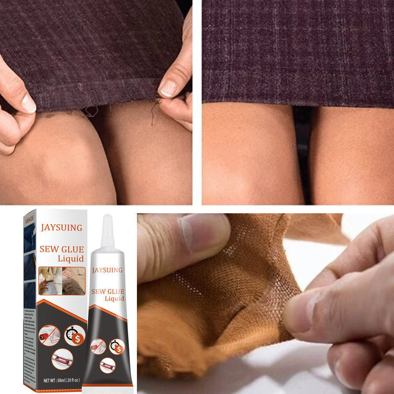 Versatile fabric glue for clothing repair, leather, and home DIY projects, strong textile bond
