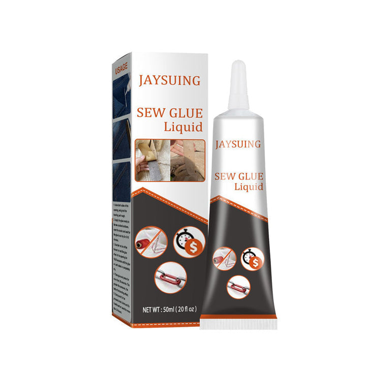 Craft supplies: fabric repair glue tube, ideal for quick fixes on clothing, canvas, and upholstery