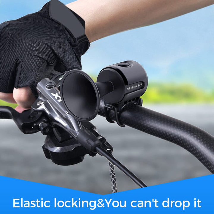 Side profile of the loud 120dB electric bike horn, sleek and modern.