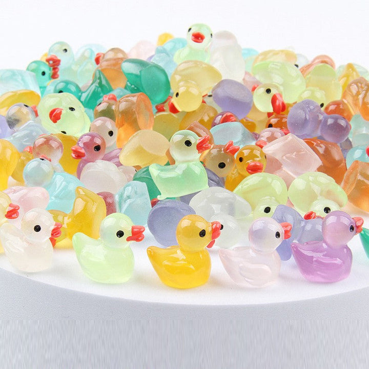 Detailed shot of a charming luminous duck figurine, a perfect addition to any crafting collection.