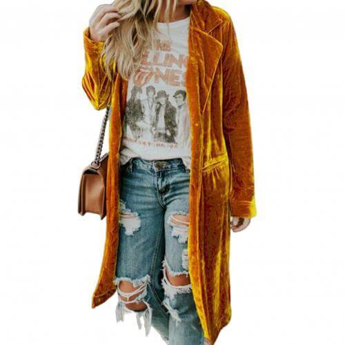 Cozy long duster cardigan for women, perfect autumn & spring layering.
