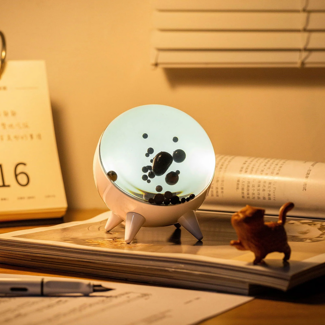 MagnePulse music-reactive ferrofluid display showing mesmerizing, dynamic visuals synchronized with sound.