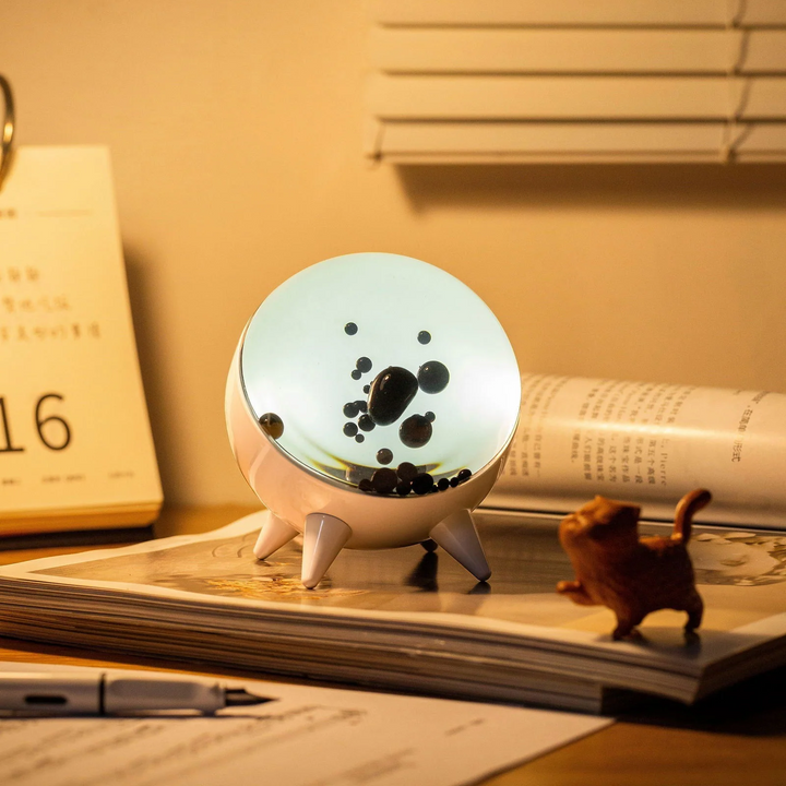 MagnePulse music-reactive ferrofluid display showing mesmerizing, dynamic visuals synchronized with sound.
