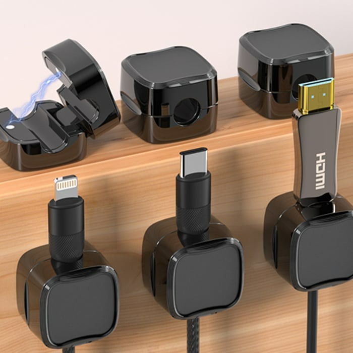 Durable magnetic cable management clips, designed for long-lasting use in various environments