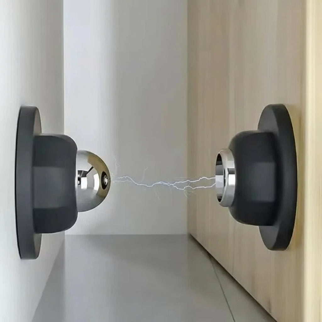 Magnetic door stop holder, wall mount & floor mount. Durable door protector for home & office, easy install.