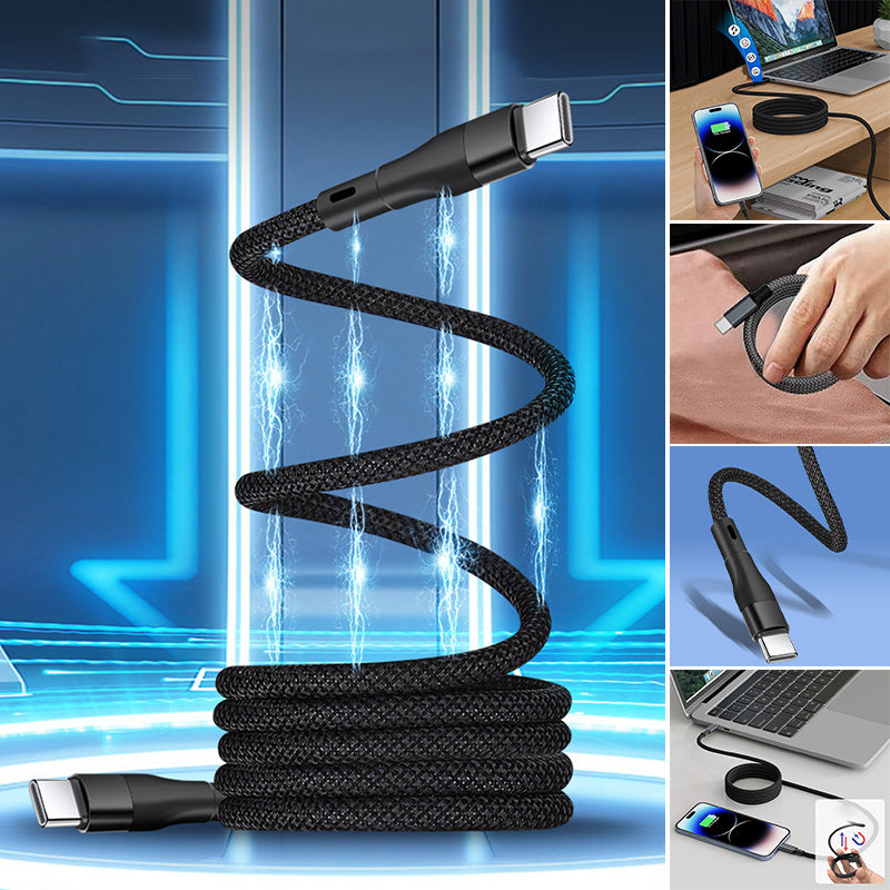 Magnetic folding fast charging cable, 1M, for convenient and quick phone charging
